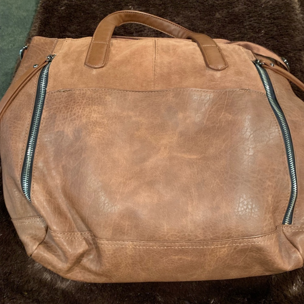 New Moda Luxe Large Shoulder Bag Brown